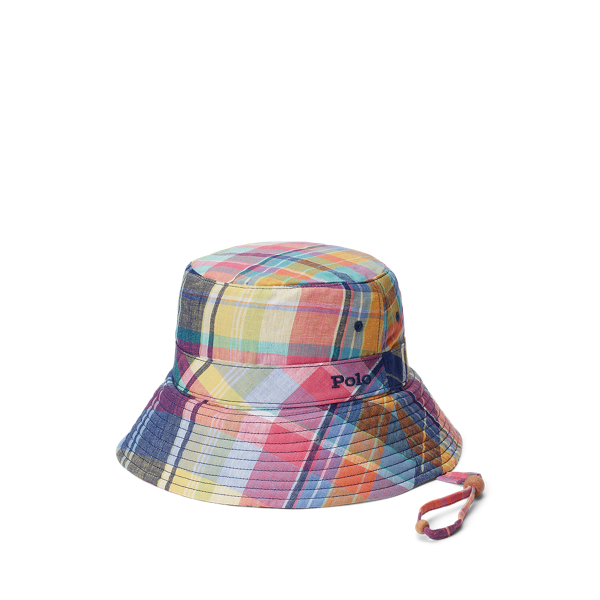 Plaid Cotton Sun Hat