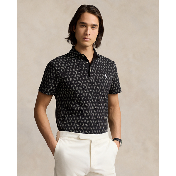 Tailored Fit Print Jersey Polo Shirt
