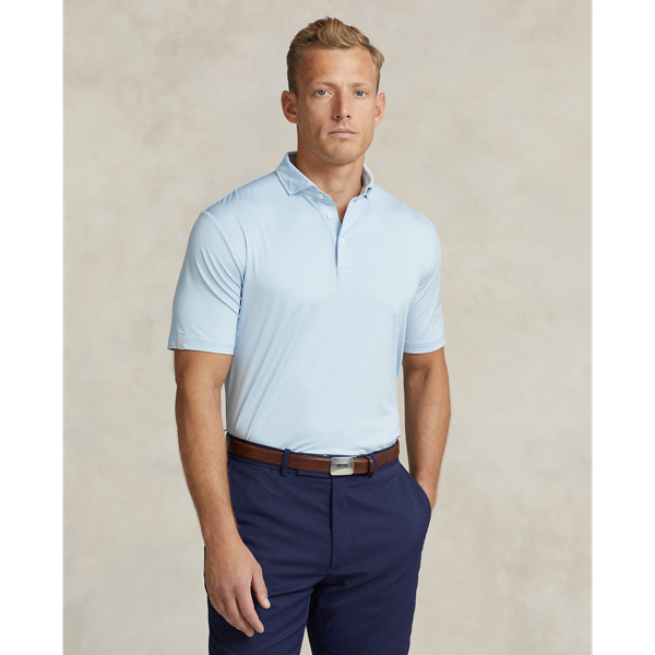 Classic Fit Striped Stretch Polo Shirt RLX Golf 1