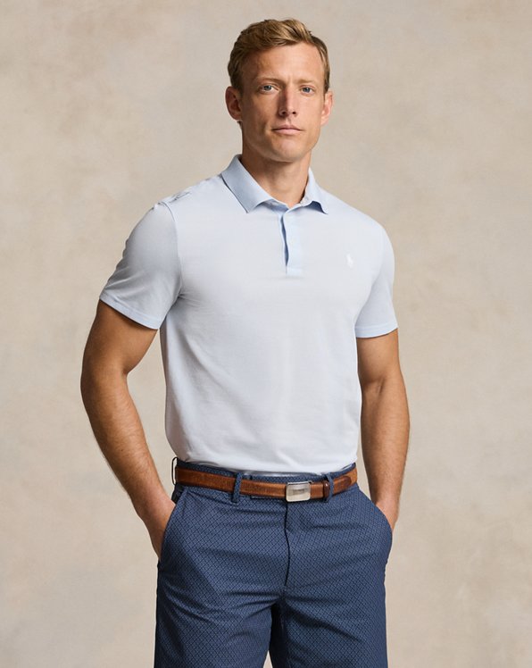 Polo tecnica in piqué Tailored-Fit