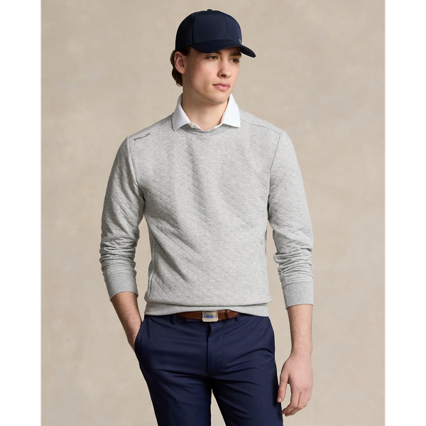 Pull Polaire Matelassé Faherty – Homme Taille M – Gris Carbone – Style Preppy