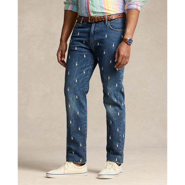 Varick Slim Straight Polo Pony Jean