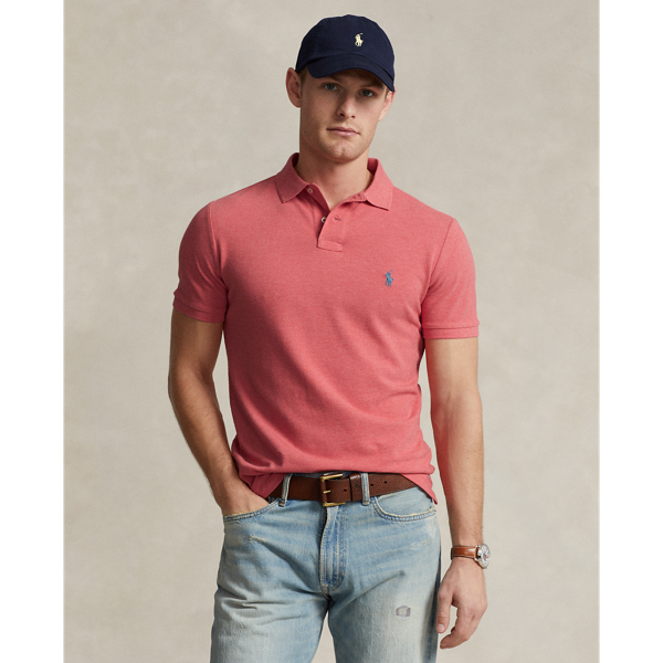 Custom Slim Fit Mesh Polo Shirt