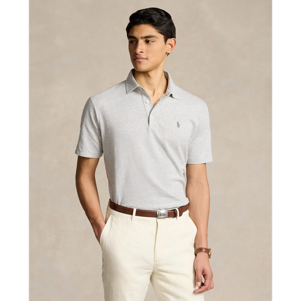 Polo in cotone e lino Classic-Fit