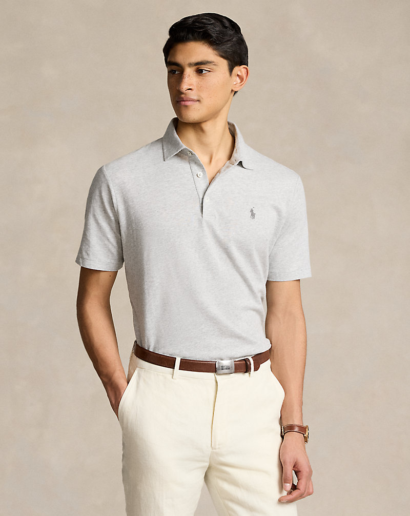 Classic Fit Cotton-Linen Mesh Polo Shirt Polo Ralph Lauren 1