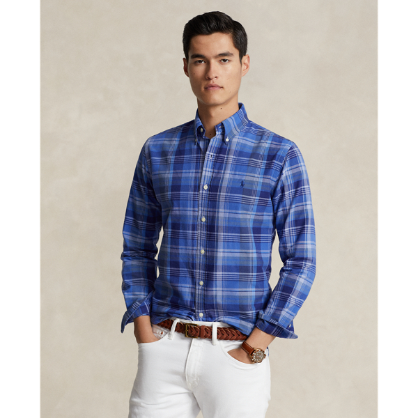 Classic Fit Plaid Oxford Shirt