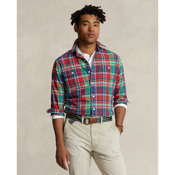 Classic Fit Plaid Oxford Workshirt