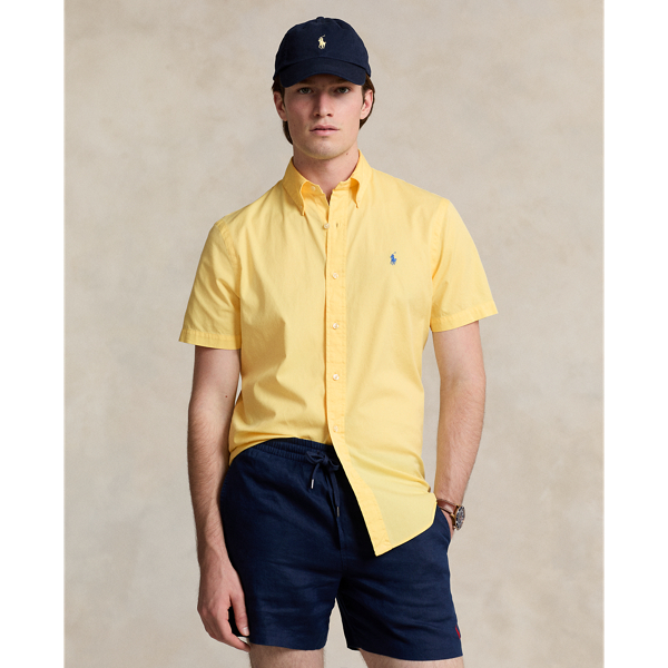 ralph lauren yellow button down shirt