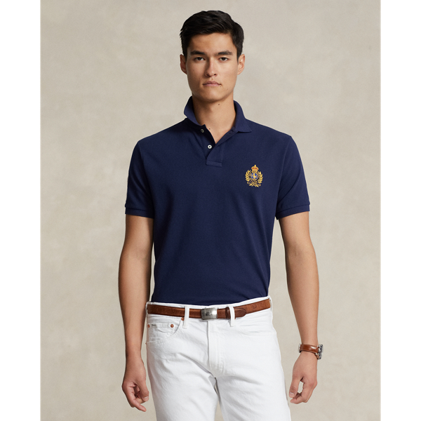 Custom Slim Triple-Pony Mesh Polo Shirt Polo Ralph Lauren 1