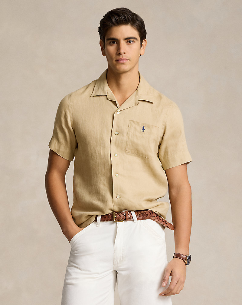 Classic Fit Linen Camp Shirt Polo Ralph Lauren 1