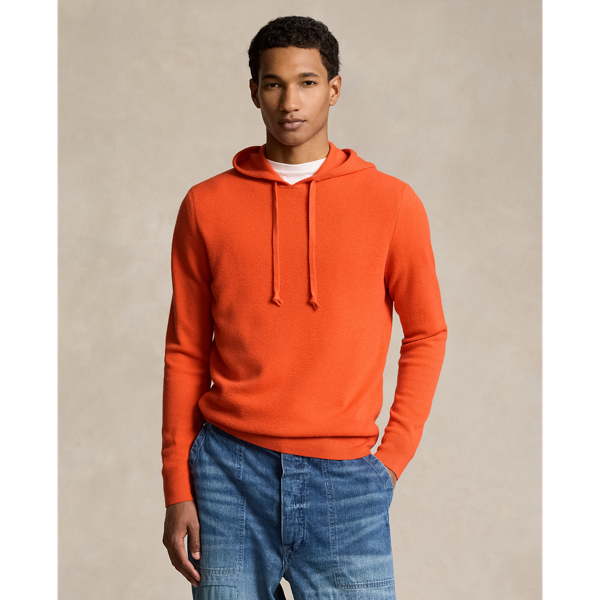 Mesh-Knit Cashmere Hooded Jumper