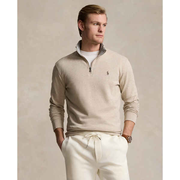 Luxury Jersey Quarter-Zip Pullover