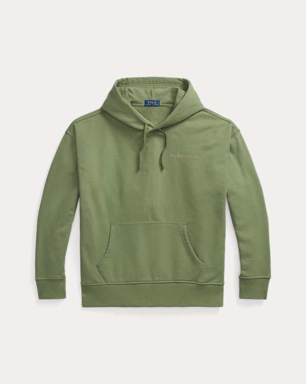 Ruimvallende fleece hoodie met logo