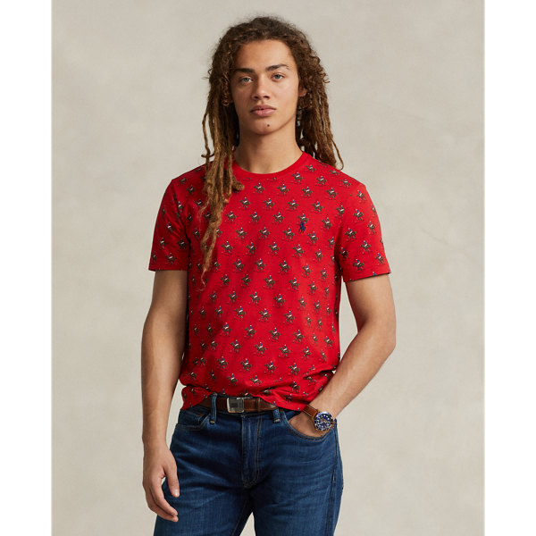 Custom Slim Fit Equestrian-Print T-Shirt