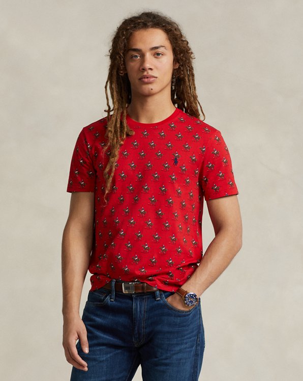 Custom Slim Fit Equestrian-Print T-Shirt