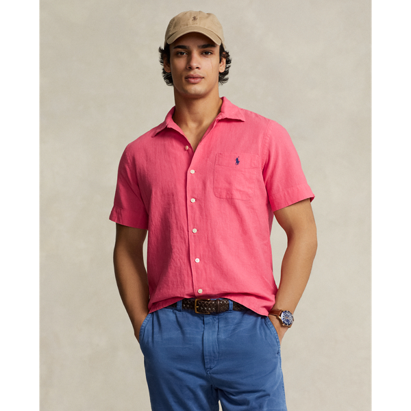 Classic Fit Linen-Cotton Camp Shirt