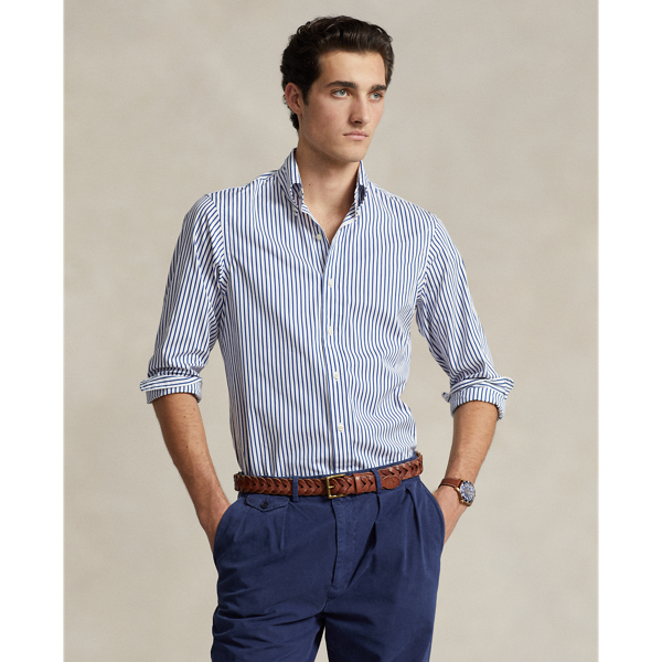 Custom Fit Striped Poplin Shirt