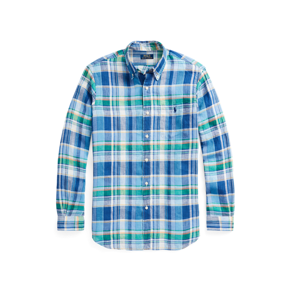 Chemise décontractée à imprimé écossais avec poche