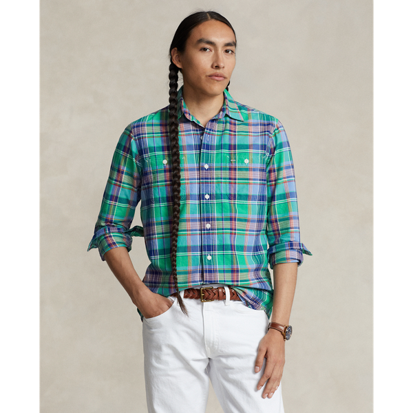 Custom Fit Plaid Oxford Shirt Polo Ralph Lauren 1