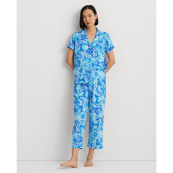 Paisley Jersey Capri Sleep Set