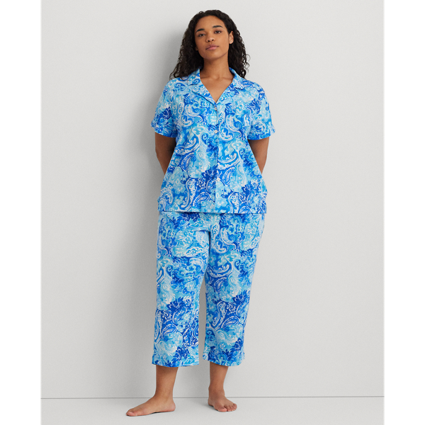 Paisley Jersey Capri Sleep Set