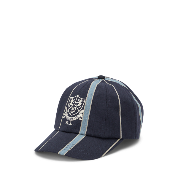 Cappellino da cricket in raso con stemma