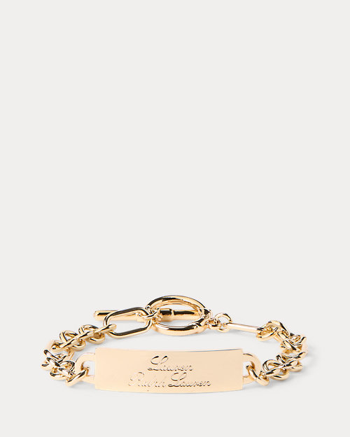 Gold-Tone Logo Flex Bracelet