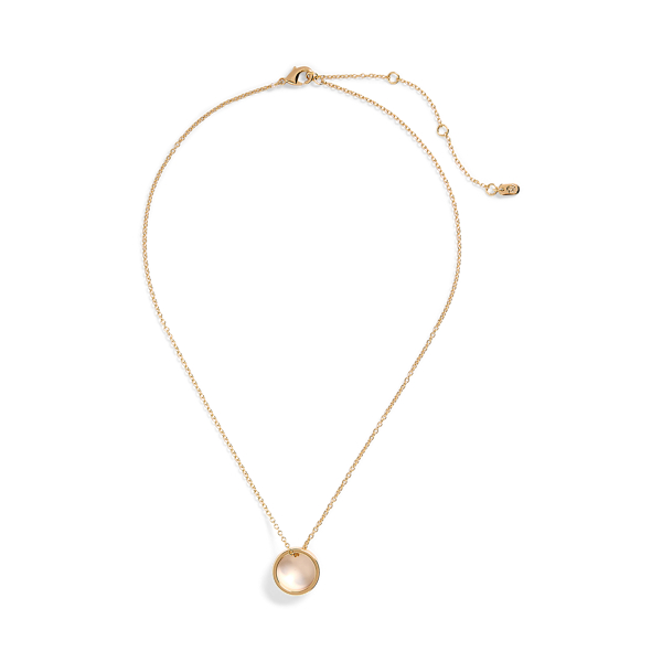Gold-Tone Logo-Ring Pendant Necklace