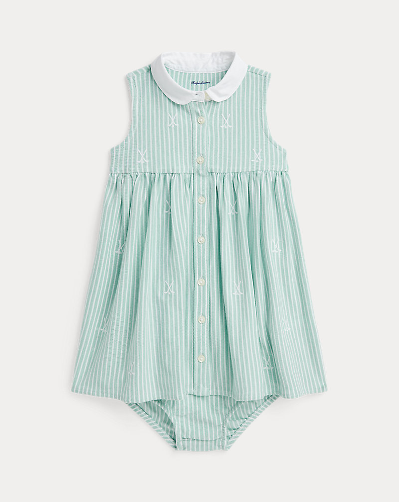 Golf Knit Cotton Oxford Dress Baby Girl 1