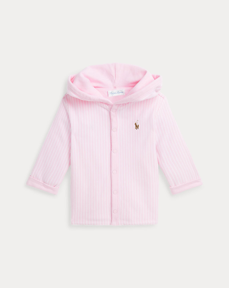 Striped Reversible Knit Oxford Jacket Baby Girl 1