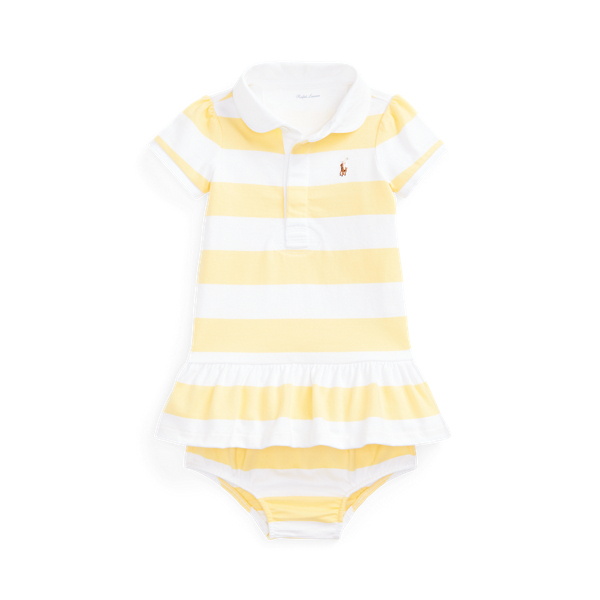 Striped Cotton Rugby Dress & Bloomer