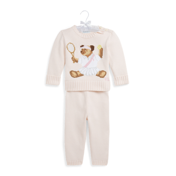 Polo Bear Cotton Sweater & Pant Set