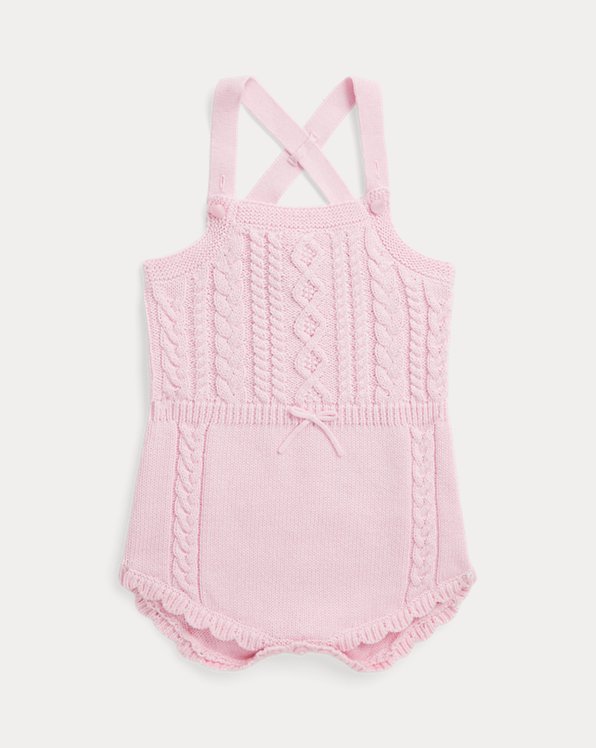 Cable-Knit Cotton Shortall