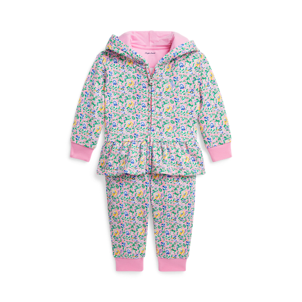Floral Terry Hoodie &amp; Jogger Set Baby Girl 1