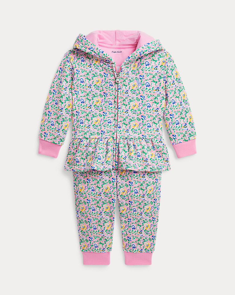 Floral Terry Hoodie &amp; Jogger Set Baby Girl 1