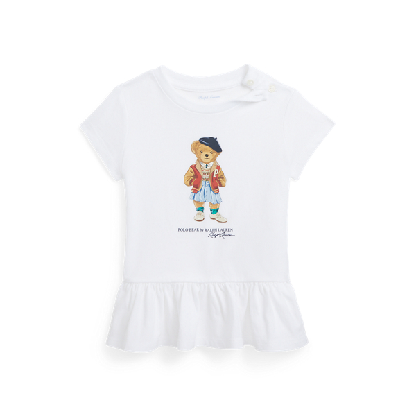 T-shirt de malha de algodão Polo Bear