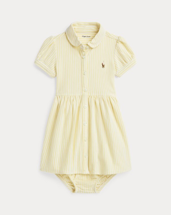 Striped Knit Oxford Dress and Bloomer