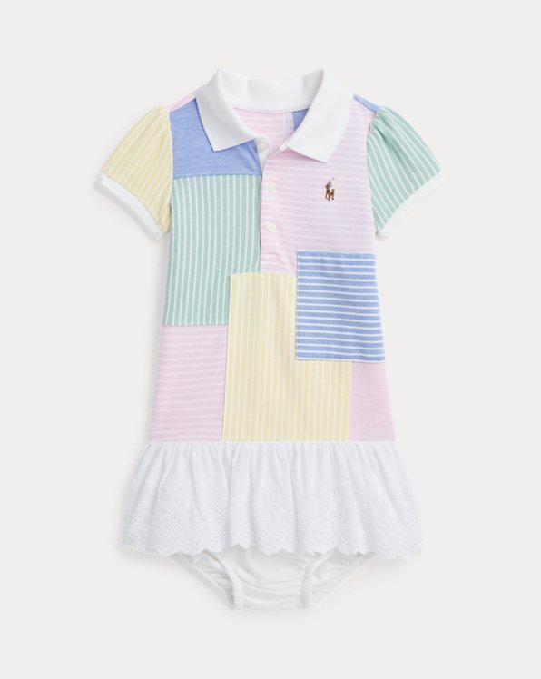 Patchwork Mesh Polo Dress & Bloomer