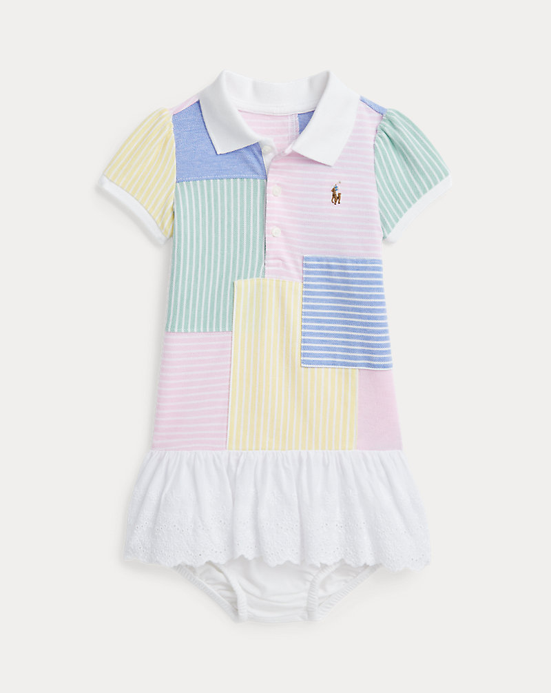 Patchwork Mesh Polo Dress &amp; Bloomer Baby Girl 1