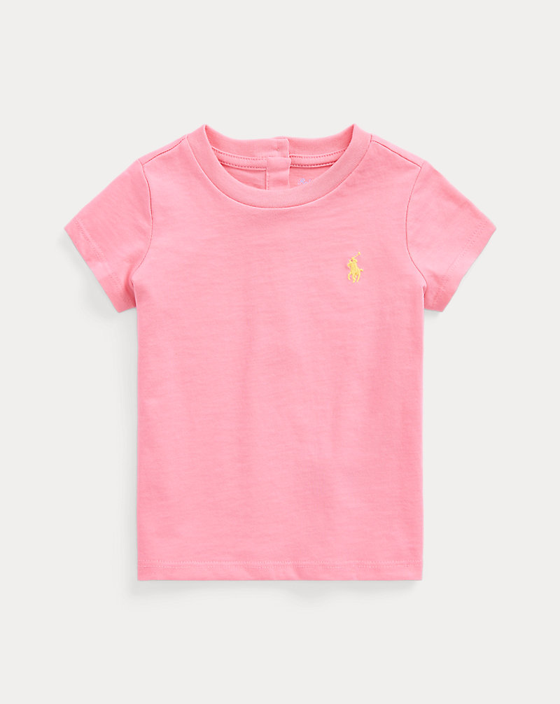 Cotton Jersey Crewneck T-Shirt Baby Girl 1