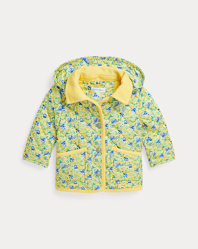 Floral Water-Resistant Barn Jacket Baby Girl 1