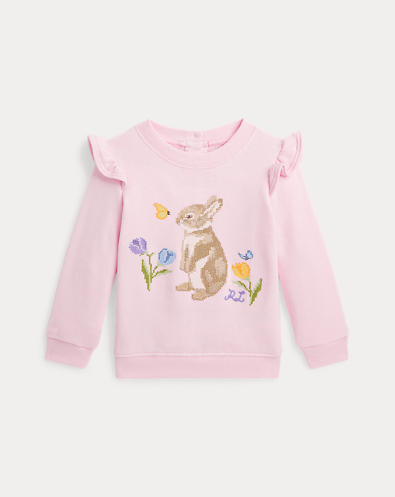 Ruffled Bunny Terry Sweatshirt Baby Girl 1