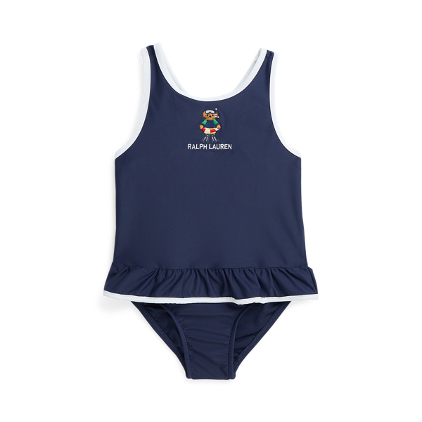 Polo Bear Ruffled One-Piece Swimsuit