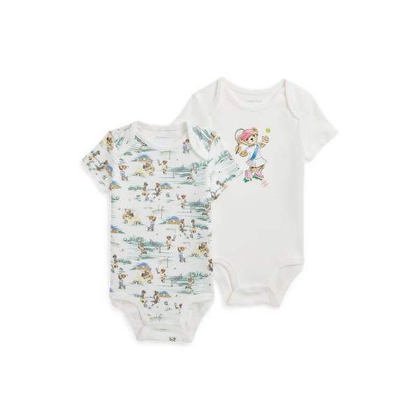 Deux bodys bébé Polo Bear en coton