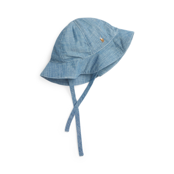 Chapéu em chambray de algodão