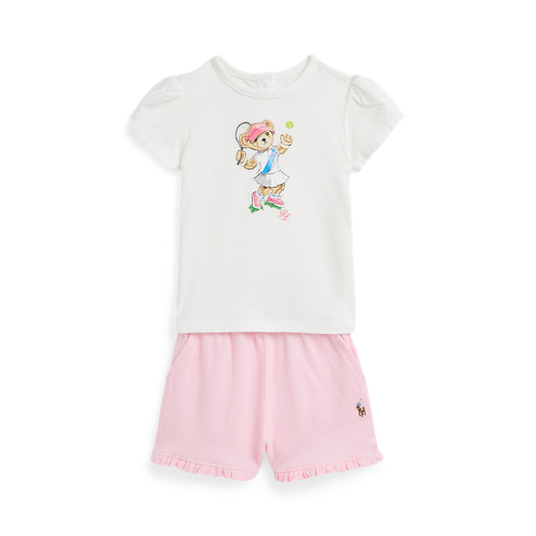 Conjunto de t-shirt e calções Polo Bear