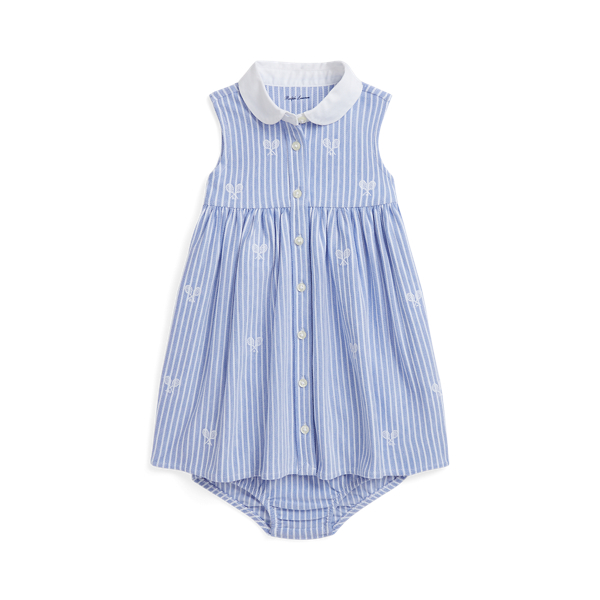 Tennis-Embroidered Mesh Dress & Bloomer Baby Girl 1