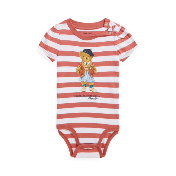 Polo Bear Cotton Jersey Bodysuit