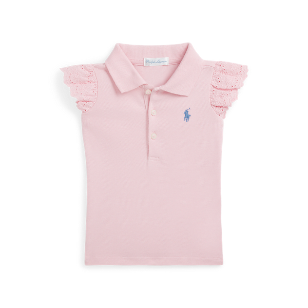 Eyelet Stretch Mesh Polo Shirt