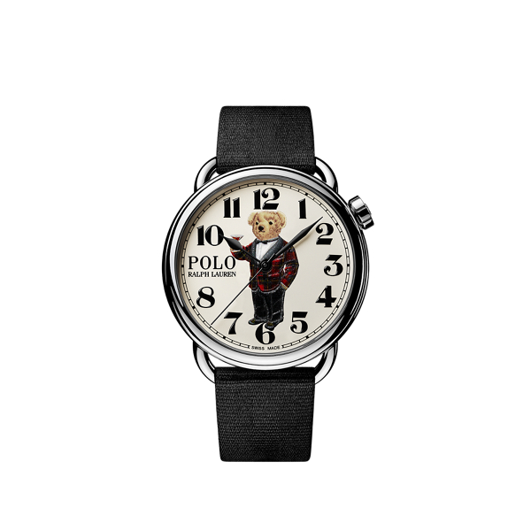 Most. branco aço Tartan Polo Bear 42 MM